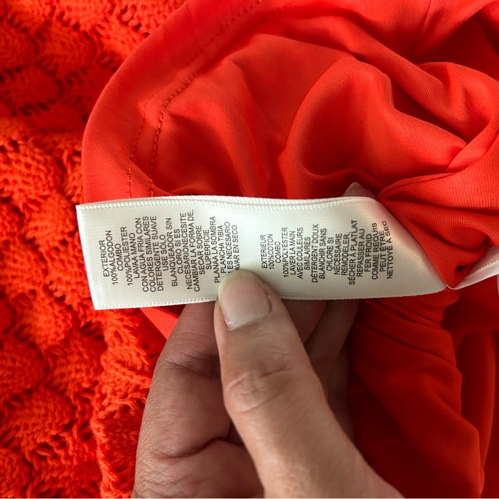 NWT ELIZA J CROCKET LINED HALTER DEEP ORANGE DRESS XL - Picture 8 of 11
